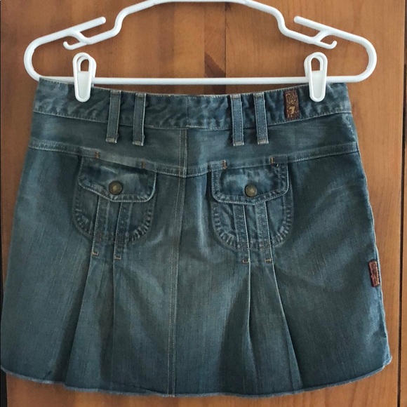 7 for all mankind pleated denim skirt size 28 - Picture 2 of 4